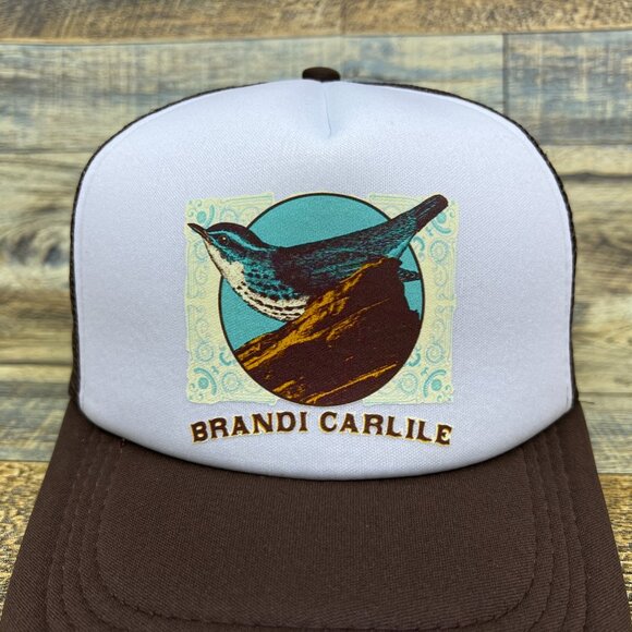 Brandi Carlile Mens Trucker Hat Brown Snapback Folk Rock The Story Joni Mitchell - Picture 3 of 7